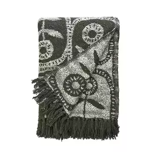 Madam Stoltz cuvertură de pat din bumbac 125 x 175 cm culoarea verde imagine