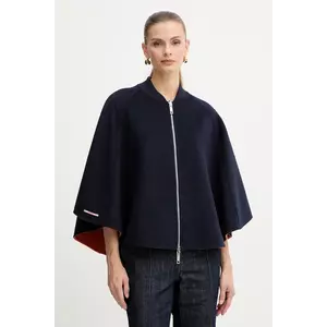 MAX&Co. poncho cu două fețe din lână culoarea bleumarin, 2526736037200 imagine