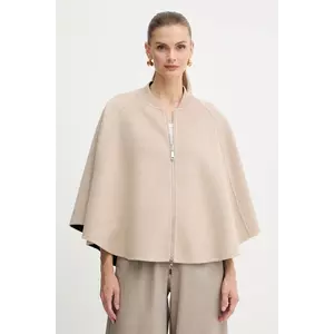 MAX&Co. poncho cu două fețe din lână culoarea bej, 2526736037200 imagine