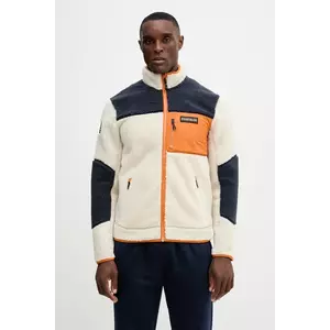 Napapijri hanorac fleece Yupik 3 culoarea bej, cu imprimeu, NP0A4GNTMM91 imagine