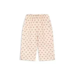 Konges Sløjd pantaloni de bumbac pentru copii CIANNA PANTS GOTS culoarea bej, cu imprimeu, KS103756 imagine