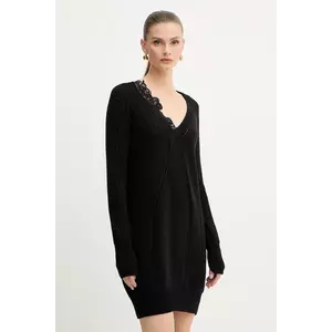 Ermanno Scervino LIFE rochie din amestec de lână culoarea negru, mini, drept, D474Q501APNJG imagine