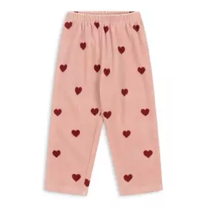 Konges Sløjd pantaloni de trening pentru copii TAVI FLEECE PANTS GRS culoarea roz, cu imprimeu, KS101300 imagine