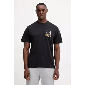 Rip Curl tricou din bumbac AOTS culoarea negru, cu imprimeu, 0TUMTE imagine