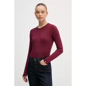 United Colors of Benetton body cu o notă de cașmir culoarea bordo, 3LRU3B004 imagine