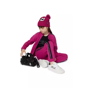 Karl Lagerfeld pantaloni de trening pentru copii culoarea roz, cu imprimeu, Z30596 imagine