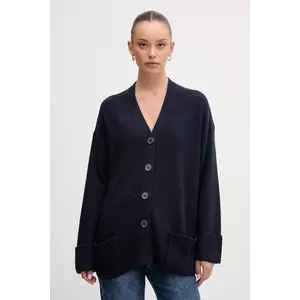 United Colors of Benetton cardigan din amestec de lână culoarea bleumarin, 126WD604Z imagine