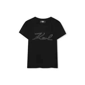 Karl Lagerfeld tricou copii culoarea negru, Z30941 imagine