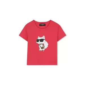 Karl Lagerfeld tricou copii culoarea roz, Z30942 imagine