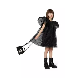 Karl Lagerfeld rochie fete culoarea negru, mini, evazați, Z30624 imagine