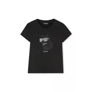 Karl Lagerfeld tricou copii culoarea negru, Z30945 imagine