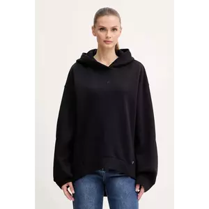 BOSS bluză culoarea negru, cu glugă, uni, 50550339 imagine