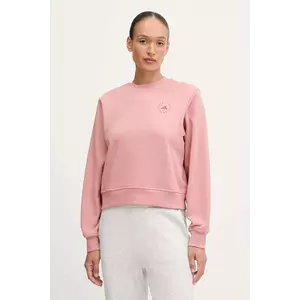 adidas by Stella McCartney hanorac de bumbac culoarea portocaliu, cu imprimeu, JX6784 imagine