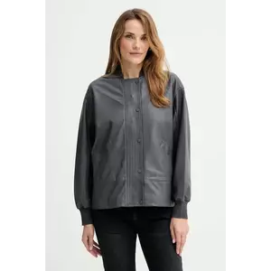 AllSaints geacă de piele SOFI culoarea alb, de tranziție, W126LB imagine