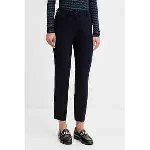 United Colors of Benetton pantaloni culoarea bleumarin, drept, high waist, 4L4H557R4 imagine