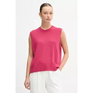 United Colors of Benetton vestă din amestec de lână culoarea bej, light, 126WD10BA imagine