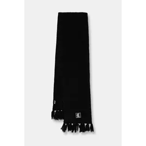Just Cavalli eșarfă cu lână culoarea negru, melanj, 79RA2H08 ZG411 imagine