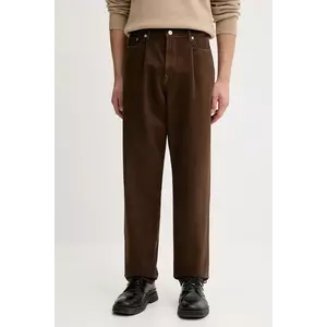 PS Paul Smith pantaloni de bumbac culoarea maro, drept, M2R-850Z-T22475 imagine