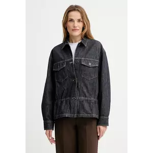AllSaints geacă de jeans din bumbac DENBY culoarea bleumarin, de tranziție, W100PD imagine