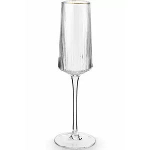 vtwonen pahar de șampanie Gold Rim 230 ml culoarea transparent imagine