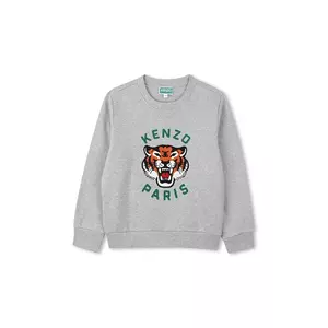 Kenzo Kids hanorac de bumbac pentru copii culoarea gri, cu imprimeu, K61509 imagine