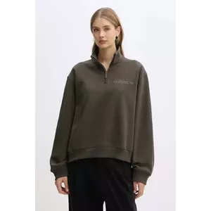 adidas Originals bluză Essentials culoarea verde, uni, JW1025 imagine