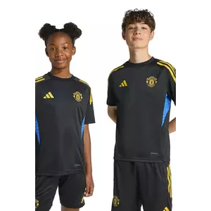 adidas Performance tricou copii Manchester United culoarea negru, cu imprimeu, JP3137 imagine