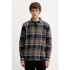 Les Deux cămadă din bumbac Jeremy culoarea bleumarin, cu guler clasic, regular, 1000830 imagine