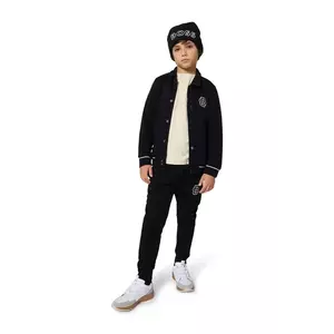 BOSS bluză copii culoarea negru, cu imprimeu, J52325 imagine