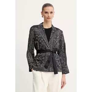 Marella cămadă culoarea negru, cu guler clasic, regular, 2523046221200 imagine