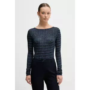 United Colors of Benetton mânecă lungă cu lână culoarea bleumarin, 328PD109Y imagine