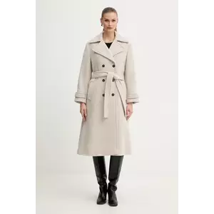 Marella haină cu lână culoarea bej, 2523016112200 imagine