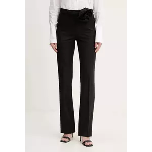 Marella pantaloni culoarea negru, evazați, high waist, 2523136242200 imagine