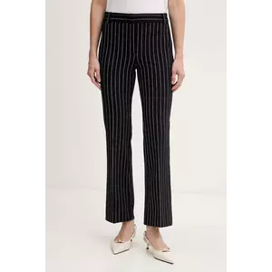 Marella pantaloni Emme by Marella culoarea bleumarin, drept, high waist, 2525786052200 imagine