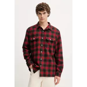 Levi's cămadă din bumbac culoarea roșu, cu guler clasic, relaxed, 0 imagine