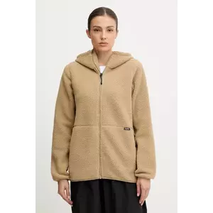 Haglöfs hanorac fleece Funäs culoarea verde, cu glugă, uni, 607818 imagine