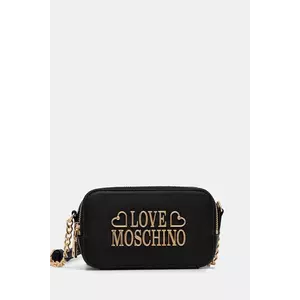 Love Moschino poșetă de piele culoarea negru, JC4333PP0NK1300A imagine