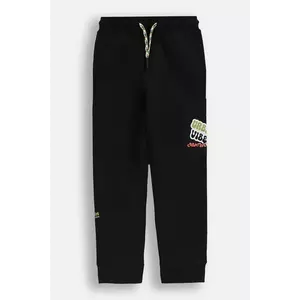 Coccodrillo pantaloni de trening pentru copii culoarea negru, uni, SPORTS BOY KIDS imagine
