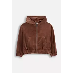 Coccodrillo bluză culoarea maro, cu glugă, uni, CRAFT PUNK GIRL JUNIOR imagine