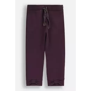 Coccodrillo pantaloni din bumbac pentru bebeluși culoarea violet, uni, TEDDY BEAR GIRL NEWBORN imagine