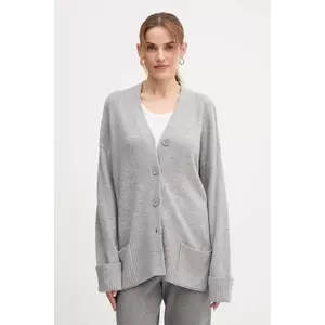 United Colors of Benetton cardigan din amestec de lână culoarea gri, 126WD604Z imagine