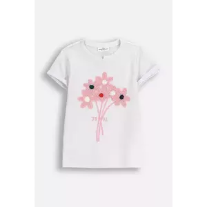 Coccodrillo tricou de bumbac pentru copii culoarea alb, FROSTING PUDDLE GIRL KIDS imagine