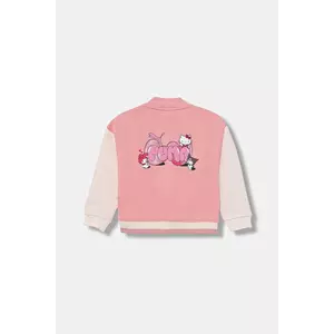 Puma bluză copii PUMA X HELLO KITTY & FRIENDS Bomber Jacket FL culoarea roz, uni, 632394 imagine