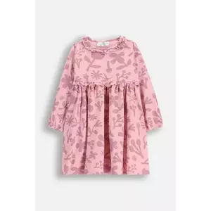 Coccodrillo rochie din bumbac pentru bebeluși culoarea roz, mini, evazați, TEDDY BEAR GIRL NEWBORN imagine