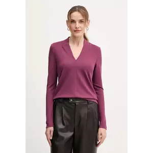 United Colors of Benetton bluză culoarea violet, uni, 31NLD401X imagine