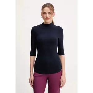 United Colors of Benetton tricou culoarea bleumarin, cu turtleneck, 36K8D201B imagine