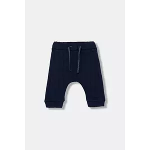 United Colors of Benetton pantaloni de trening pentru bebeluși culoarea bleumarin, uni, 3JOEAF02G imagine
