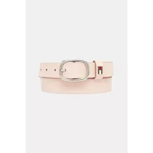 Tommy Jeans curea de piele culoarea bej, AW0AW15836 imagine