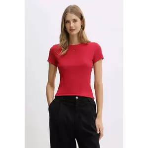 Tommy Jeans tricou culoarea bej, DW0DW17383 imagine