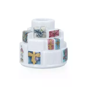 Kähler sfeșnic decorativ Hammershoi Christmas Gifts 20 x 9, 5 x 9, 5 cm culoarea alb imagine